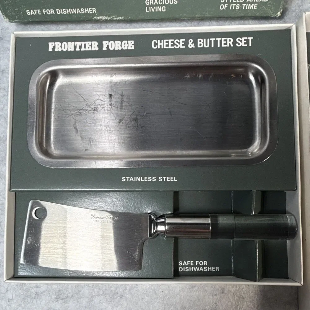 Frontier Forge Stainless Steel 6pc Serving Set Tray, Cheese Tools, Dishwasher